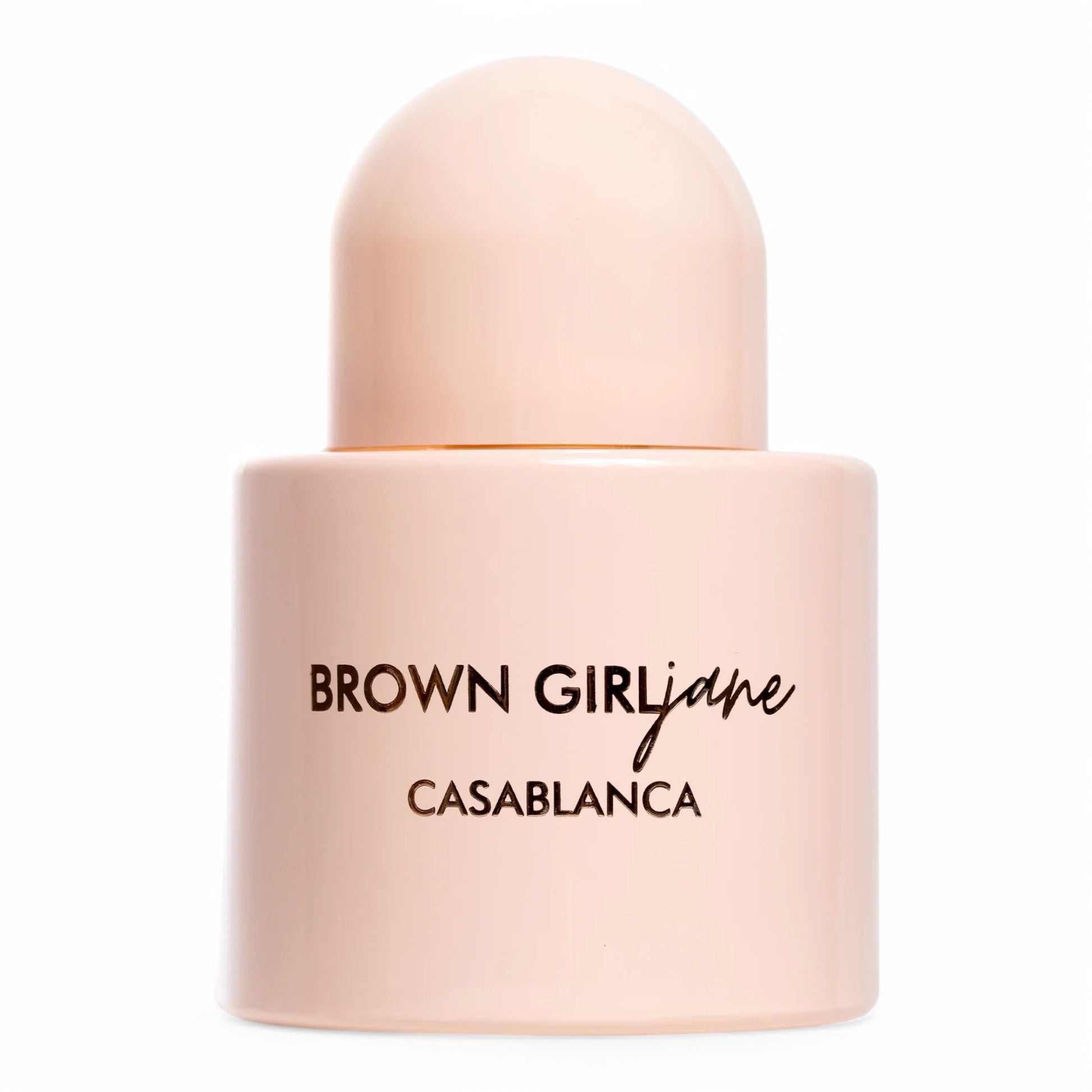 A decant of BROWN GIRL Jane Casablanca, a warm and spiced gourmand fragrance with marshmallow, cardamom, and amber, available in perfume samples