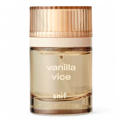 A decant of Snif Vanilla Vice, a creamy gourmand fragrance with Madagascar vanilla, ice cream, and amberwood, available in perfume samples